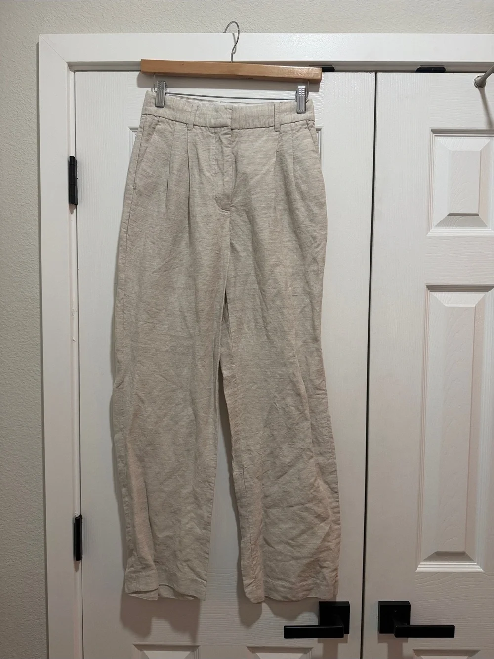 Aritzia The Effortless Linen Blend Trousers Size 2